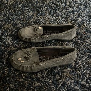 Vionic 356 Kendall womens shoes suede leather loafers gray size 9 beautiful